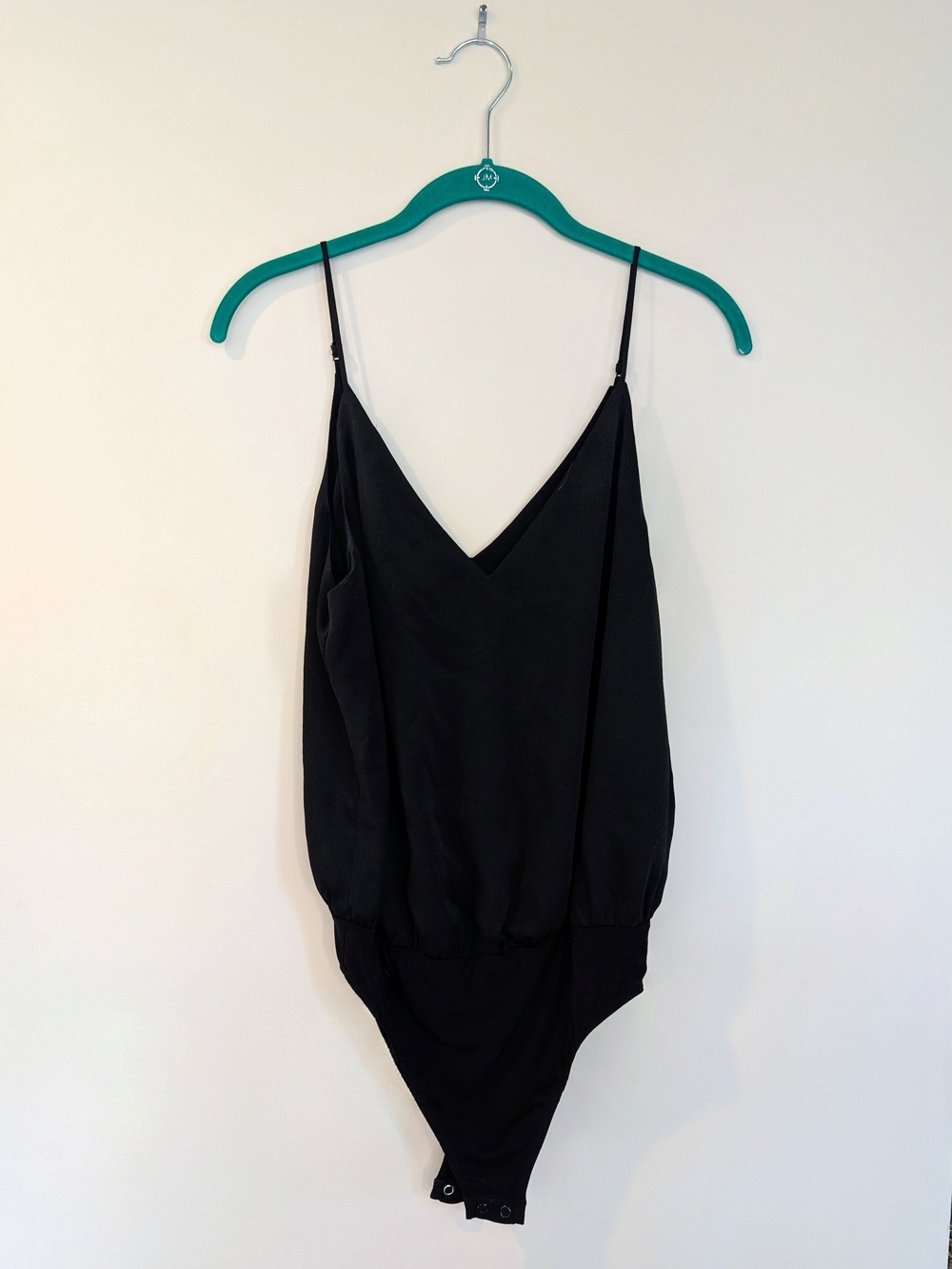 Express Black V-Neck Spaghetti-Strap Bodysuit